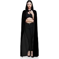 Kids Velvet Hooded Cape – 39 Inch Unisex Cloak For Halloween, Witch, Wizard & Cosplay - View #12