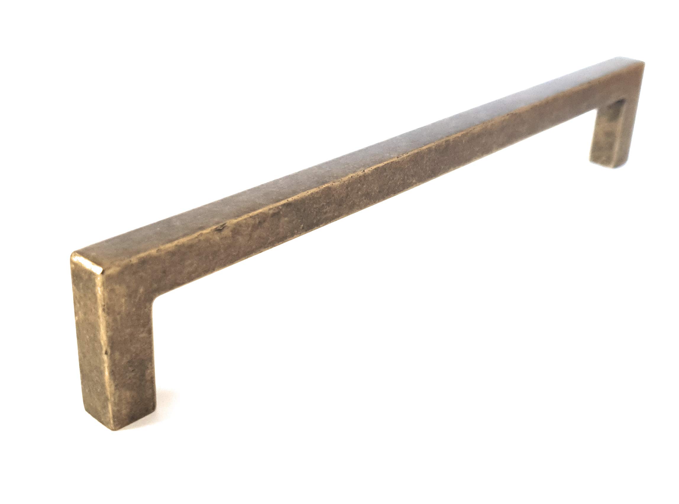 French Furniture Fittings Deep Antique Brass Finish Kitchen Cabinet D Pull Handles – Set of 6 Cupboard Drawer Bow Boss Handles, 128mm, 160mm or 192mm, Contemporary Ergonomic Design (160mm)