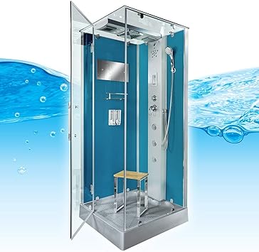 Acquavapore Dtp6038 8100l Dusche Duschtempel Komplett Duschkabine 80x80 Mit 2k Scheiben Versiegelung Amazon De Baumarkt
