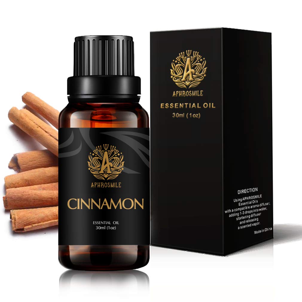 Cinnamon Essential Oil for Diffuser, Therapeutic Grade Cinnamon Essential Oil for Humidifier, 100% Pure Cinnamon Essential Oil Scent for Massage, 30ml Essential Oil Cinnamon Fragrance for Home