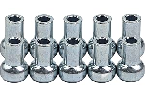 Set of 10 Gym Pulley Terminals, Metal Cable Ball Stoppers for 5mm and 6mm Cables, Essential for Equipment Performance (8 * 3.