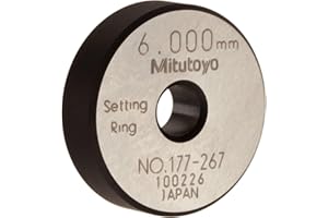 Mitutoyo 177-267 Setting Ring, 6mm Size, 7mm Width, 25mm Outside Diameter, Plus /-1.5Micrometer Accuracy