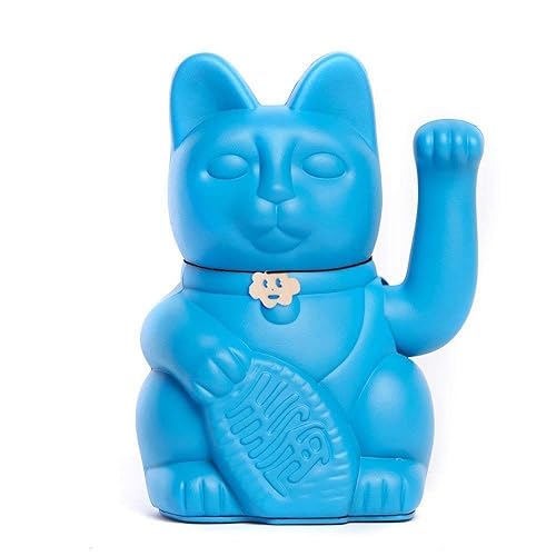 Chat Chinois Chanceux Lucky Cat Maneki Neko Couleur Bleu 10x6x15cm Amazon Fr Handmade