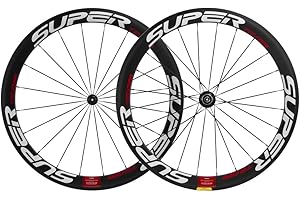 Superteam 50mm Clincher Wheelset 700c 23mm Width Cycling Racing Road Carbon Wheel Decal