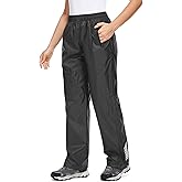Women's Rain Pants Waterproof Hiking Pants Windproof Lightweight Rain Over Pants for Outdoor Golf Fishing Rainy Day