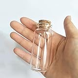 Luo House 10pcs 30ml Cork Stopper Glass Bottle Vials Jars with Cork Wishing Bottle Wedding Favor 30x70mm