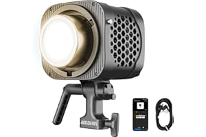 amaran Halo 200x Compact 200W Bi-Color COB Light,Bowens Mount LED Studio Light APP Control,2,700K - 6,500K,9 Lighting FX Cont