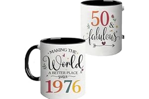 50th Birthday Gifts for Women 1976 50th Birthday Mugs 50 Year Old Birthday Gift 1976 65th ChristmasGift Anniversary Husband o