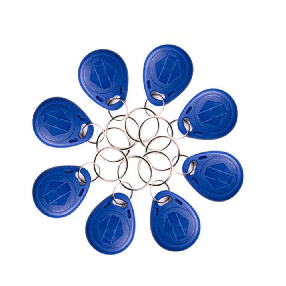 YAVIS 50pcs Writable RFID Keychains 125Khz T5577/EM4305 NFC Token tag Key Ring Proximity ID Keyfobs Card for Door Control Entry Access Key Fobs Card(Blue)
