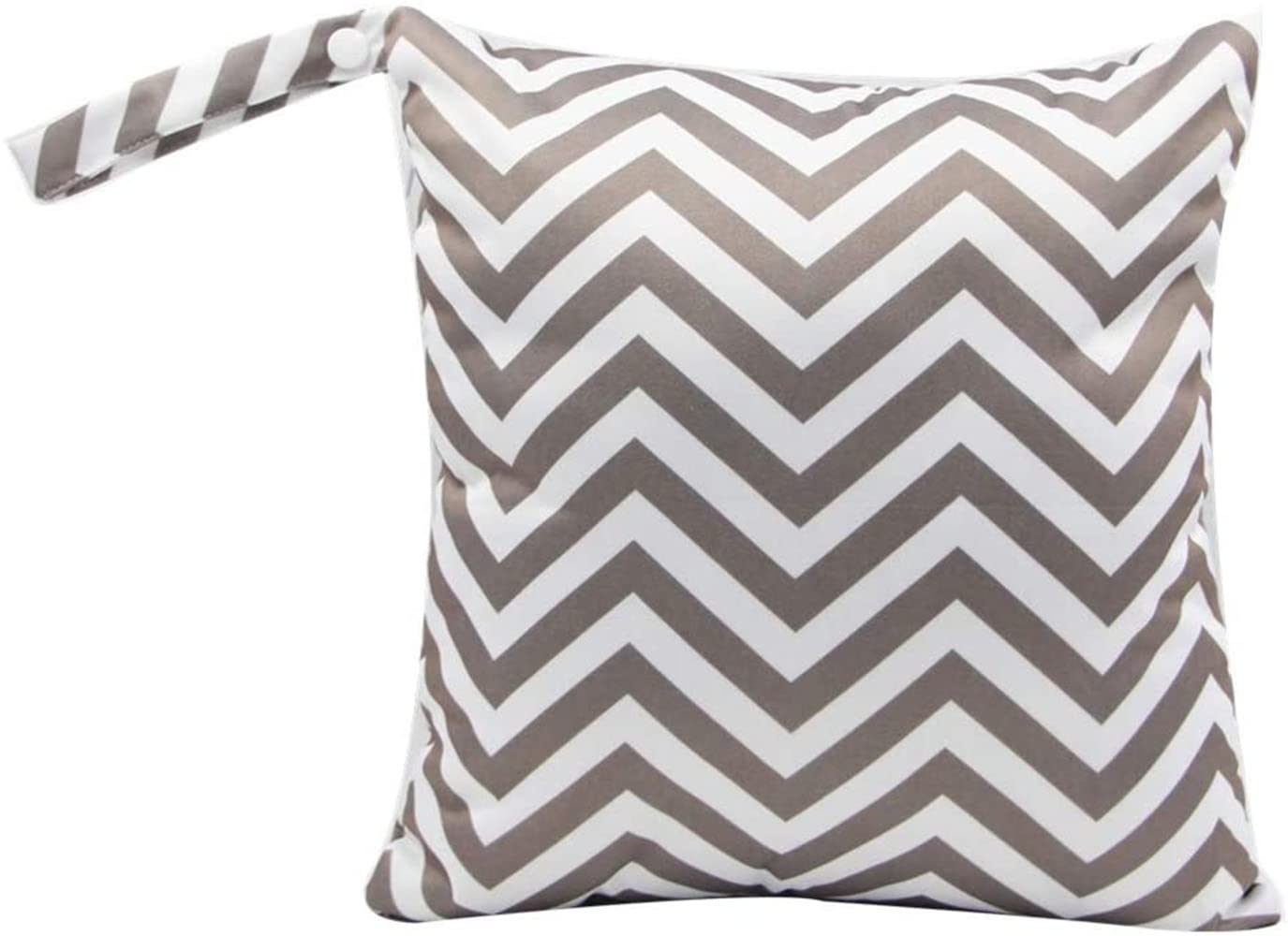 Gadenfer Reusable Nappy Diaper Bags Outdoor Nappy Organiser with Swimsuit ZipPER Pockets (M, Grey)