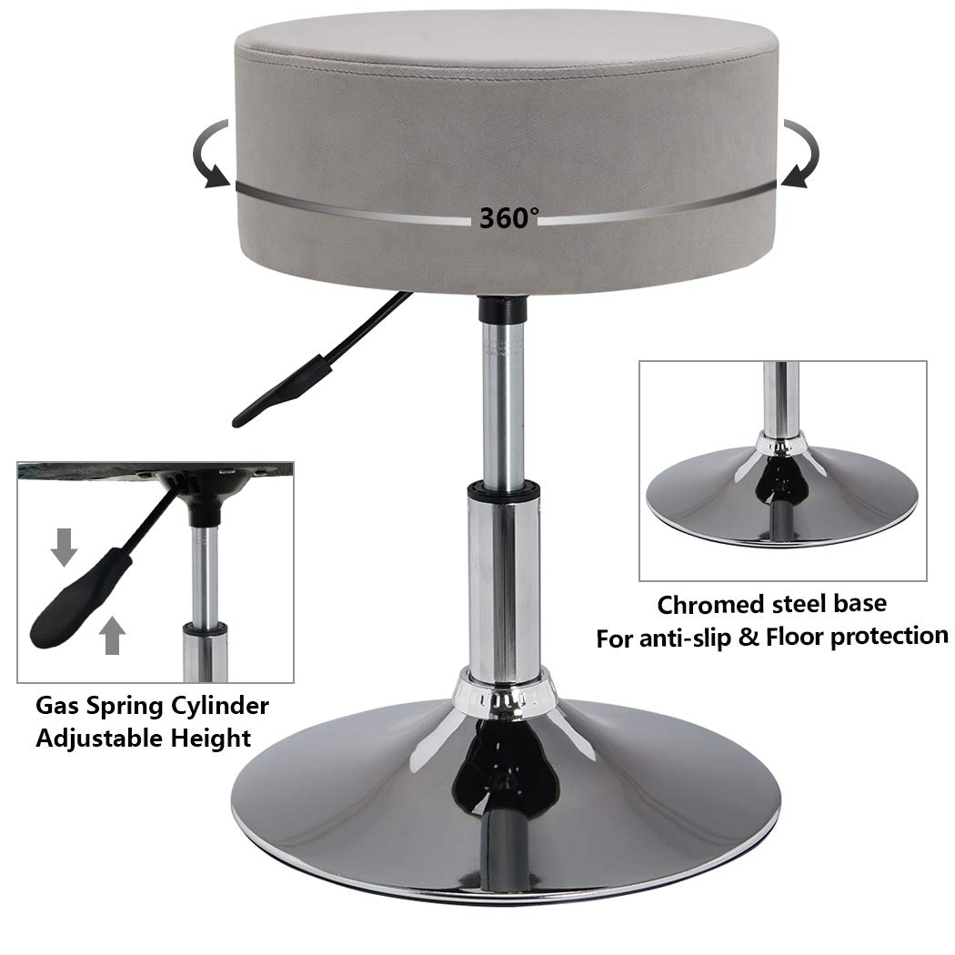 WOLTU Bar Stool Faux Leather Kitchen Stool Barstool Black Seat Adjust