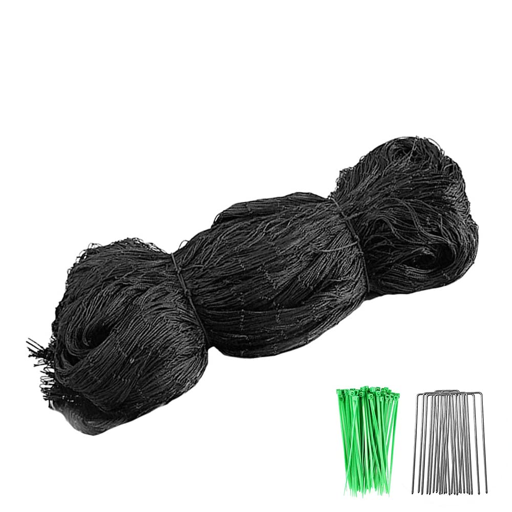 Garden Net 7.5x15 m Plant Vegetable Fruit Pond Protection Net Cat Bird Proof Fencing Mesh with Cable Ties and U-Shaped Garden Pegs for Flowers Tree Farm