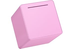 hizgo Adults Piggy Bank, 6" Large Piggy Bank for Adults/Kids Must Break to Open, Assembled Money Saving Box for 2024 Cash Saving (Purple)