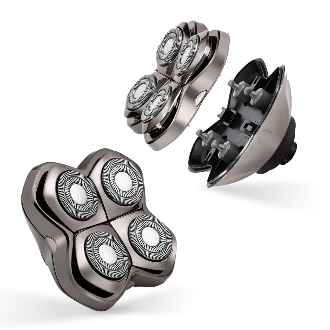 Skull Shaver Carver PRO 4 Head Replacement Blade - for Pitbull, Palm & Butterfly Kiss Shavers - Beard Grooming, Body Shaving & Bald Head Razor Blade