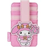 Loungefly Sanrio My Melody Halloween Cardholder - Pink, Cartoon Devil Design, Heart-Shaped ID Slot, 4 Card Slots, Faux Leather, Compact Cardholder for Young Females & Sanrio Fans