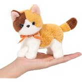 Ditucu Calico Cat Stuffed Animals Cute Soft Kitten Plush Doll Small Kitty Plushies Toys Gifts for Kids 6 inch