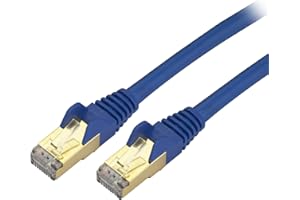 StarTech.com Cat6a Ethernet Cable - 14 ft - Blue - Patch Cable - Shielded (SPT) - Molded Cat5 Cable - Network Cable - Etherne
