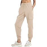PULI Women's Loose Cargo Sweatpants Pockets Sporty Gym Athletic Fit Jogger Pants Yoga Lounge Trousers