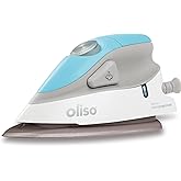Oliso M2 Mini Project Steam Iron with Solemate - for Sewing, Quilting, Crafting, and Travel | 1000 Watt Dual Voltage Ceramic 