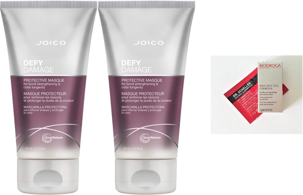 Joico Defy Damage Protective Masque 1.7 oz, Pack of 2 (+ 2 Free Samples)