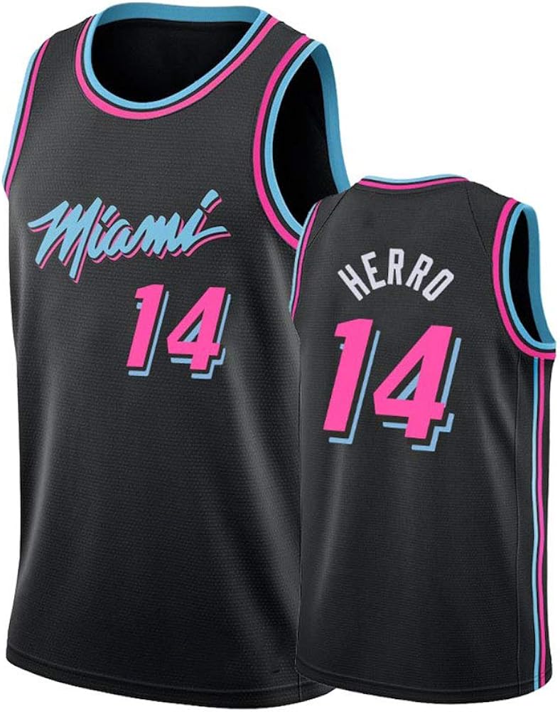 Basketball Jersey Tyler Herro 14 Miami Heat Men Fashion Embroidery Sleeveless Basketball T Shirt Jersey Breathable Vest Can Be Cleaned Repeated Lythe Best Gift For Your Family Amazon Co Uk Clothing