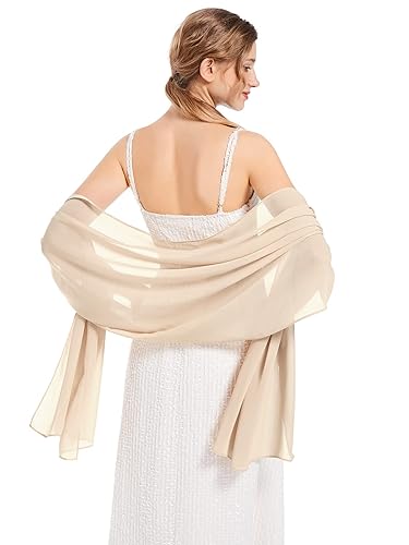 Vickorpen Shawls and Wraps Soft Chiffon Scarve Scarf For Evening