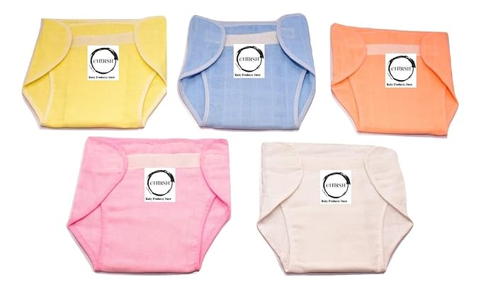 Chirsh New Born Baby Muslin Cloth Nappies/Nappy Soft & Comfortable (6-12 Months (Large))