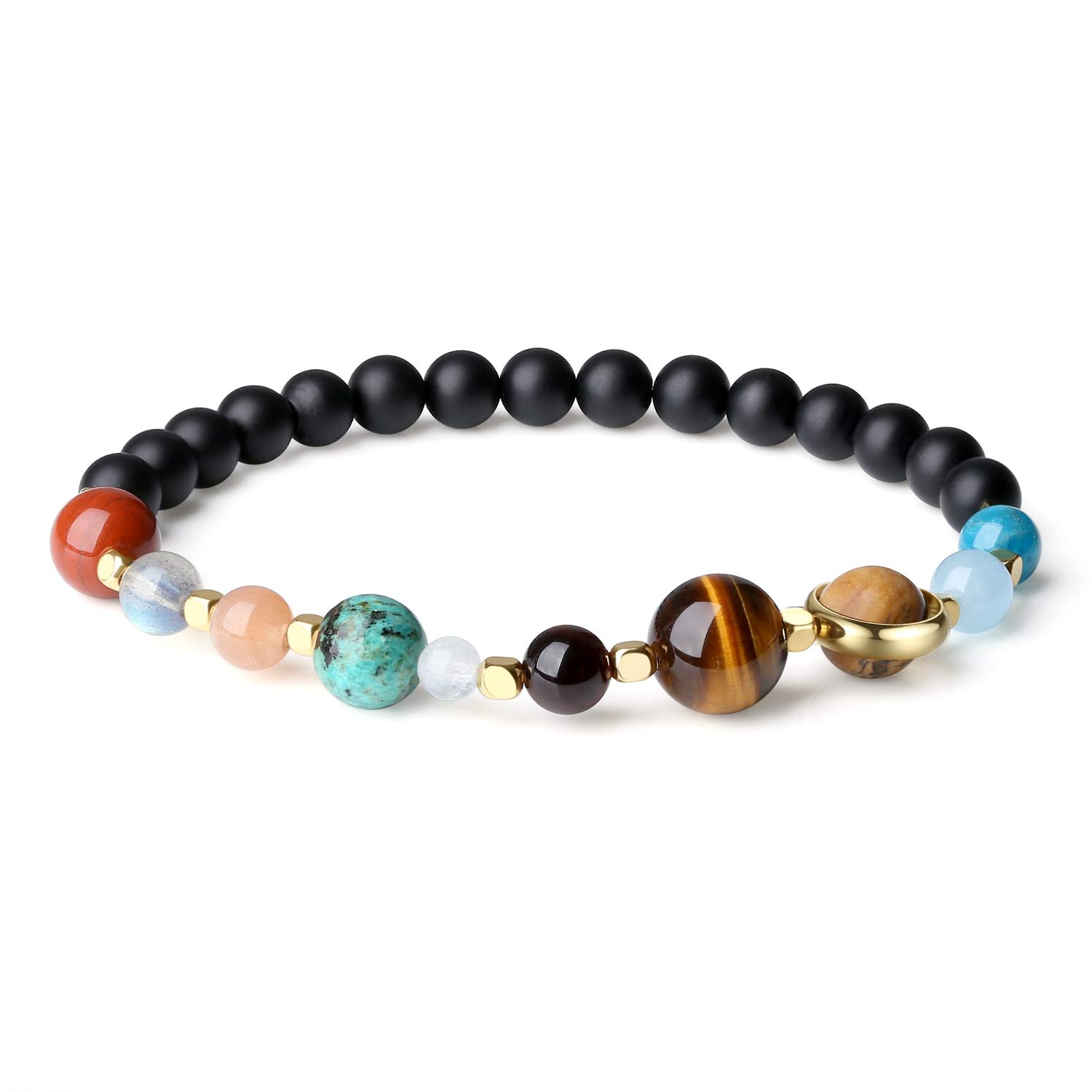coai The Eight Planets Guardian Mens Womens Star Stone Solar System Bracelet