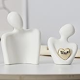 Hugging Couple Statues, Mini Couple Statue TV Stand Decor,Ceramic Lover Figurine for Coffee Table Decor Romantic Anniversary Figurine Valentine Wedding Decor-Gifts for Her Romantic Gifts(small white)