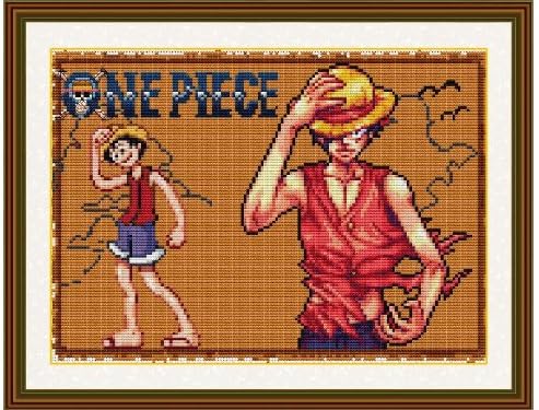 Happy Forever Cross Stitch,Cartoon characters, One piece, luffy