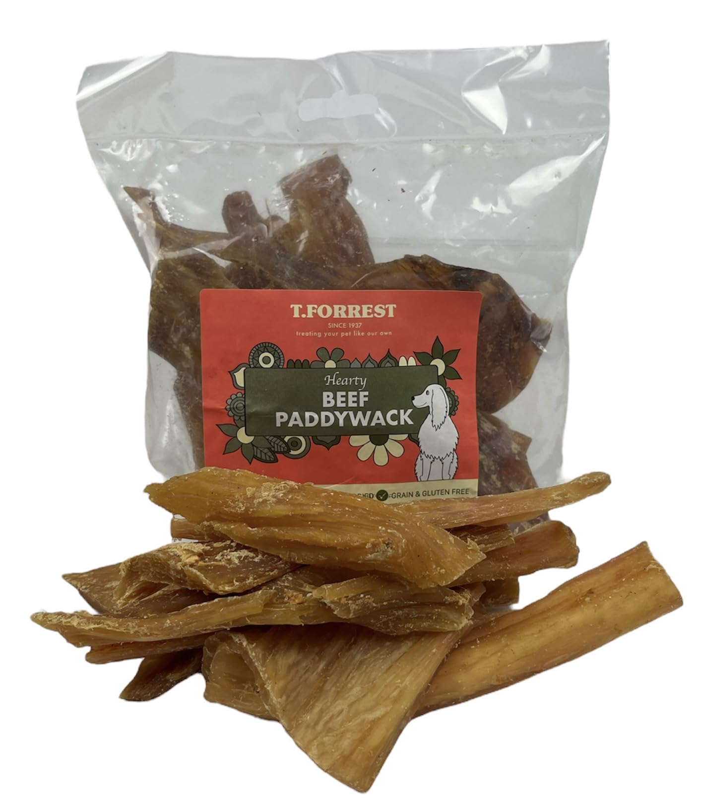 Beef Paddywack 220g - 100% Natural, Air Dried Dog Treats - Grain and Gluten Free - Produced in UK