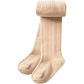 CHUNG Toddler Little Girls Cotton Tights Footed Thick Winter Cable Knit Legging Pantyhose Stocking