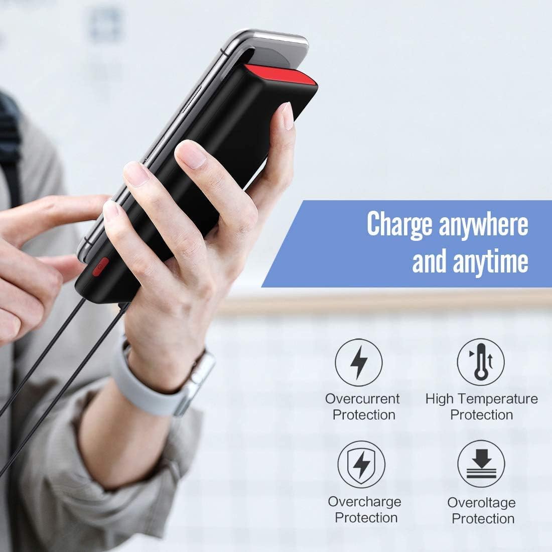 Portable Charger Power Bank 25800mAh, Ultra-High Capacity Fast Phone Charging with Newest Intelligent Controlling IC, 2 USB Ports External Cell Phone Battery Pack for iPhone,Samsung Android,Table etc