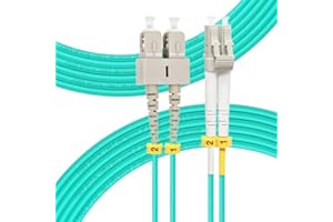FLYPROFiber- SC to LC OM3 Fiber Cable, OM3 SC to LC Patch Length Options: 1m-10m, 10GB/40GB Duplex 50/125um Multimode Fiber O