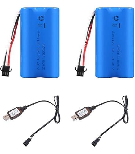 14500 Li Ion Battery 700 Mah ERYNK Batterie Li-ion Rechargeable 7,4 V 1500 MAh Pour Voiture RC Stunt Car Petit Bateau RC Véhicule Amphibie RC Car RC Camion RC SUV Véhicule à