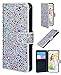 iPhone 6/6s wallet case,FLYEE Bling Crystal 3D Raindrop Pattern Sparkly PU Wallet Protective Case with Magnetic Button Closure Perfect Fit for Apple iphone 6s 4.7 inch(colorful)