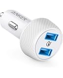 Anker 39W Dual USB Car Charger with Quick Charge 3.0, PowerDrive Speed 2 for Galaxy S7/S6/Edge/Plus, PowerIQ for iPhone Xs/XS Max/XR/X/8/7/6/Plus, iPad Pro/Air 2/Mini, LG, Nexus, HTC and More