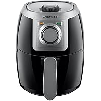 Chefman TurboFry 2-Quart Air Fryer, Personal Compact Healthy Fryer w/ Adjustable Temperature Control, 60 Minute Timer and Dis