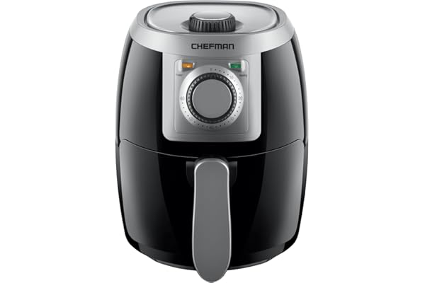 CHEFMAN Small, Compact Air Fryer Healthy Cooking, 2 Qt, Nonstick, User Friendly and Adjustable Temperature Control w/ 60 Minu