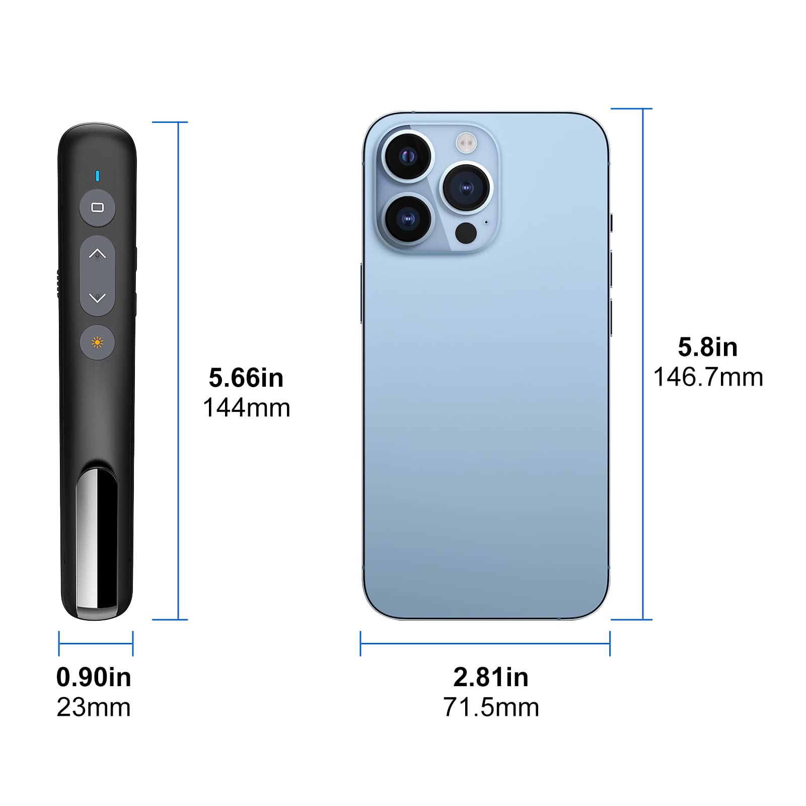SSPONT Presentation Clicker for Powerpoint, Wireless Presentation Remote Modle 72