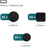 shinfly Felt Furniture Pads 60 Pcs Anti-Scratch Floor Protectors 20/16/24 Pack view 2
