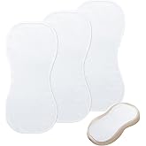 Ajrwiiy Changing Pad Liner (Pack of 3) Compatible with Keekaroo Peanut Changer, Reusable Changing Pads Cover, Soft and Warm, Non-Slip Design, Machine Washable, Ideal for Changing Diaper Needs, White
