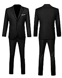 Men Suits Slim Fit 2 Piece Suit for Men,Two Button