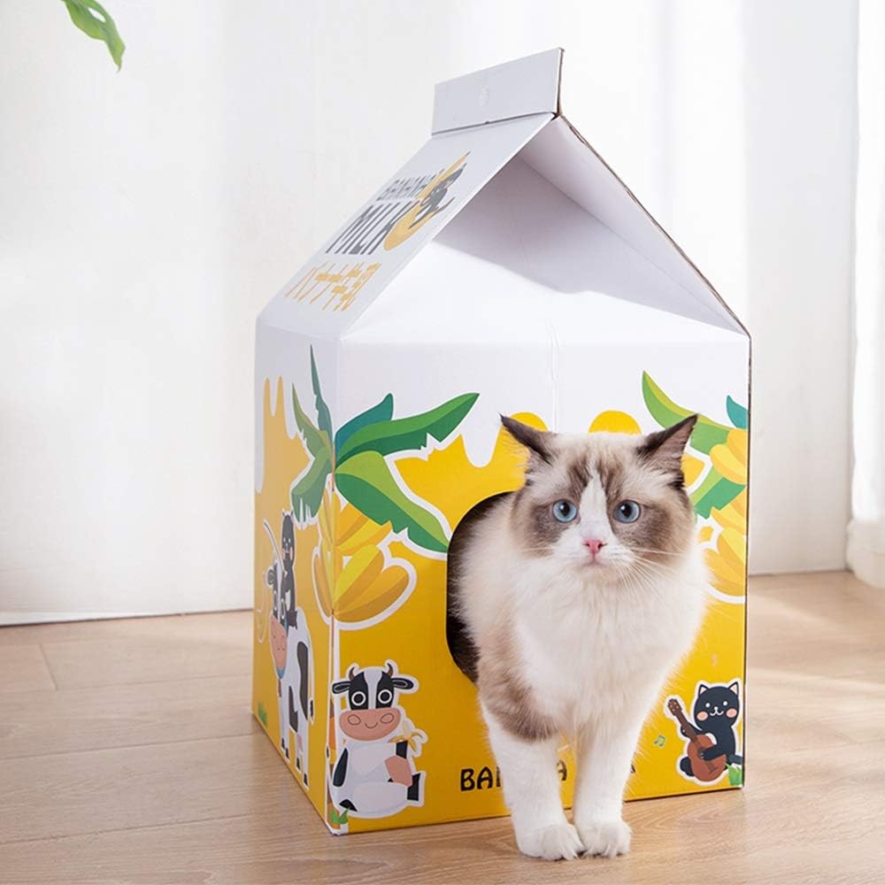 milk carton cat house