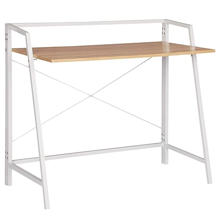 Esituro Scrivania Piccola Per Computer In Acciaio Legno