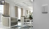 Trendi 2 Gang 2 Way 240V Glass Gloss White Rocker Light Switch ART-SS4WH view 4