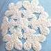 Elife Soft Square Christmas Snowflake Home Decorative Canvas Cotton Embroidery Throw Pillow Covers 18x18 Cushion Covers Pillowcases for Sofa Bed Chair (1Pcs, Sky Blue)