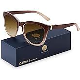 EASY READ Bifocal Reading Sunglasses for Women，Fashion Sun Readers UV400 Protection(Magnification 2.50,Gradient Brown)