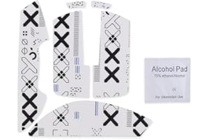 HUYUN Cool Patterns Textures Grip Tape Compatible for Razer Viper v3 pro Grip Tape Gaming Mouse (White)