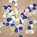 Mybbshower Navy Gold Paper Circle Wedding Confetti for Bridal Shower Engagement Decoration Table Scatter Pack of 2800